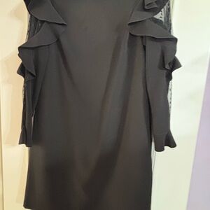 Elegant Black Ruffle Dress